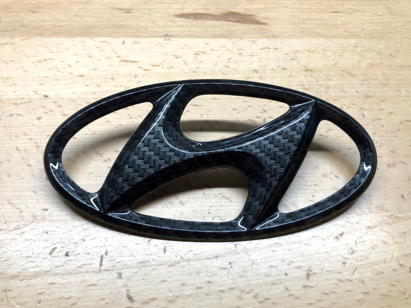 Hyundai Accent Tucson Carbon Fiber Effect Rear Emblem