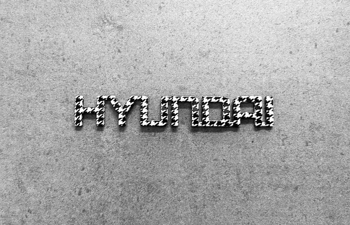 Hyundai Houndstooth Rear Emblem OEM Nameplate Elantra