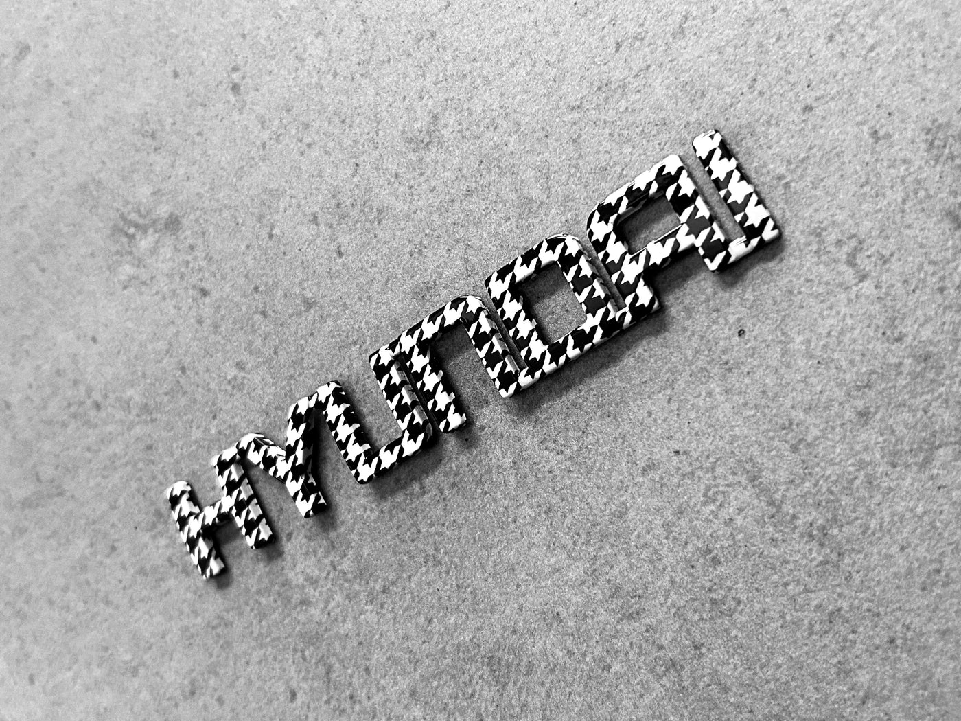 Hyundai Houndstooth Rear Emblem OEM Nameplate Elantra