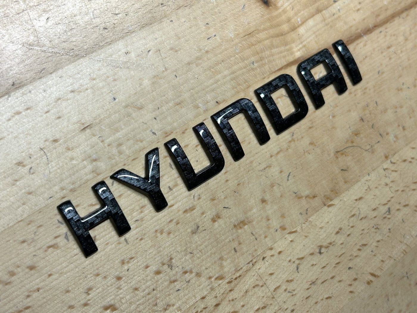 Hyundai Carbon Fiber Nameplate Emblem OEM Veloster N