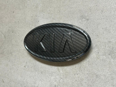 Kia Soul Hood Black Carbon Fiber Badge Rear Sorento Emblem OEM