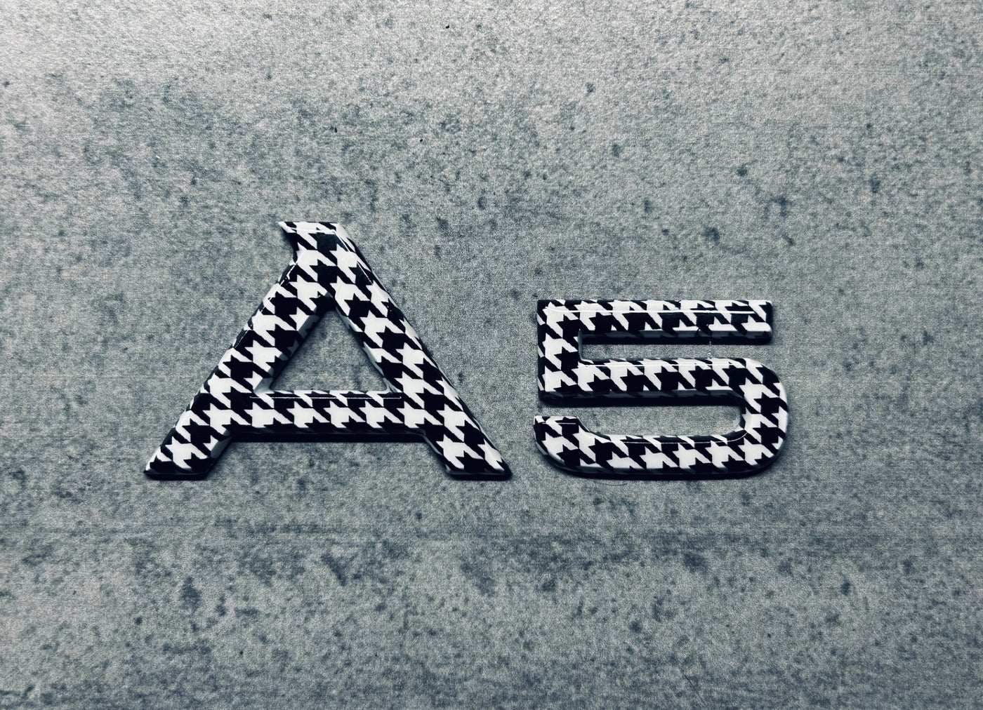 Audi A5 08-24 Houndstooth Nameplate OEM