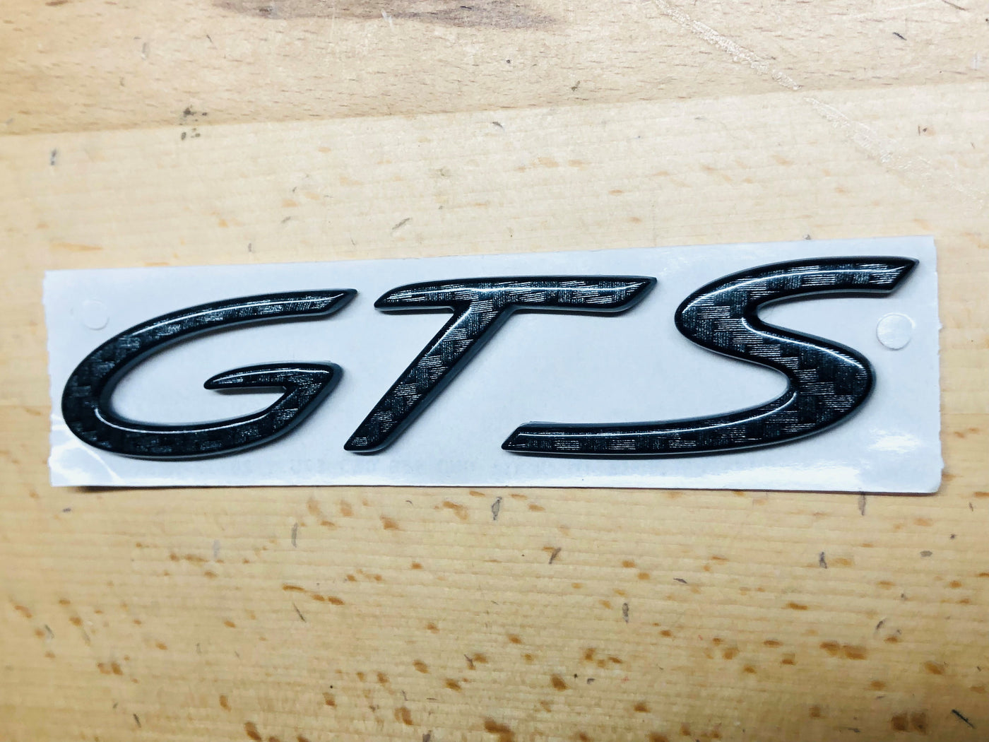 Porsche "GTS" Carbon Effect Emblem Macan 718