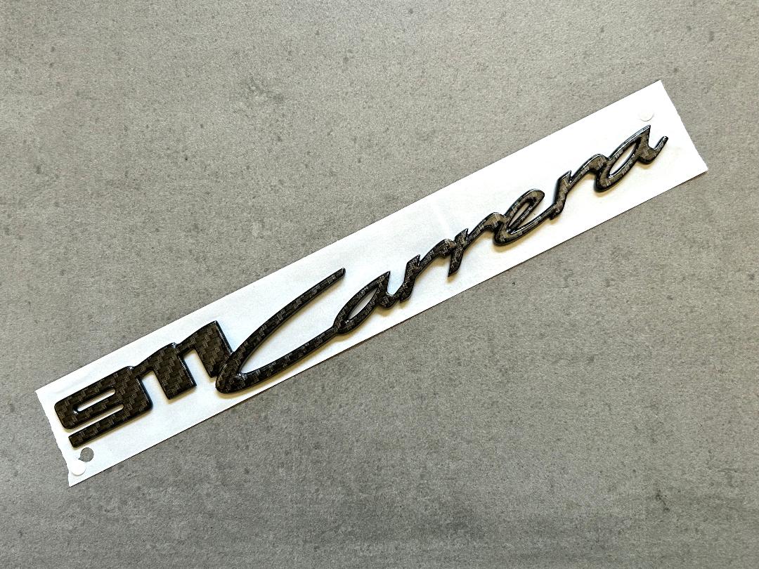 Porsche 911 Carrera Carbon Fiber Emblem 20-24 Nameplate