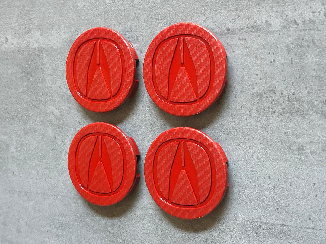 Acura RSX Carbon Fiber Wheel Center Cap Set x4 OEM