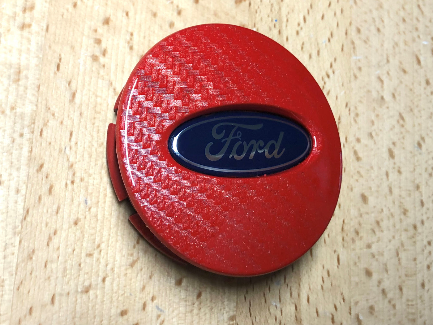 Ford Explorer Red Carbon Fiber Wheel Center Cap x4 Set OEM