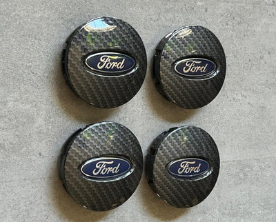 Ford Explorer Carbon Fiber Effect Wheel Center Cap x4 Set OEM