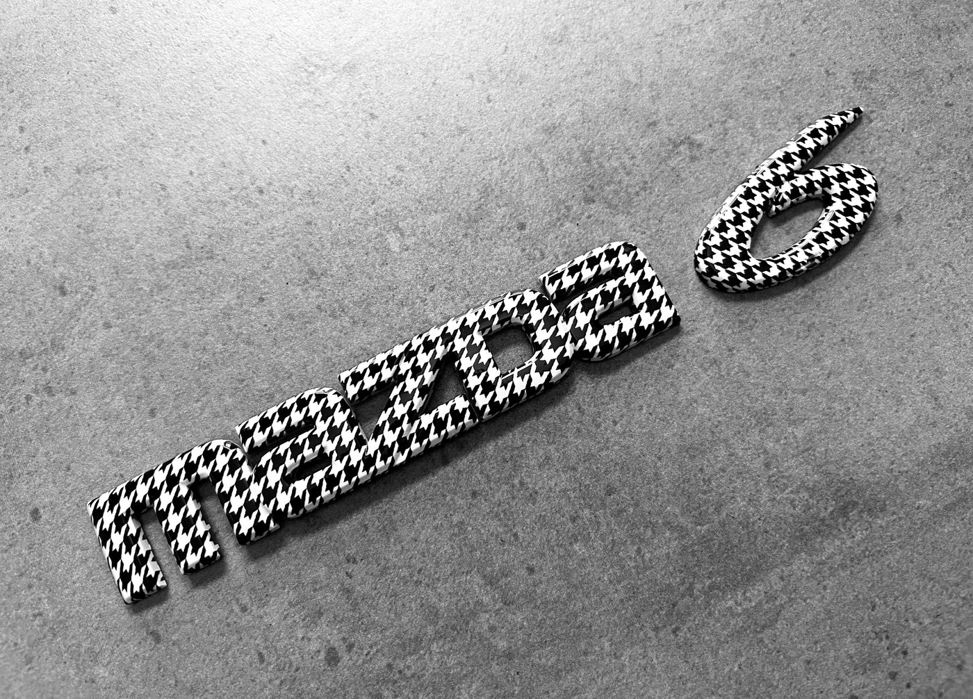 Mazda 6 Houndstooth Rear Trunk Emblem OEM Badge Mazda6