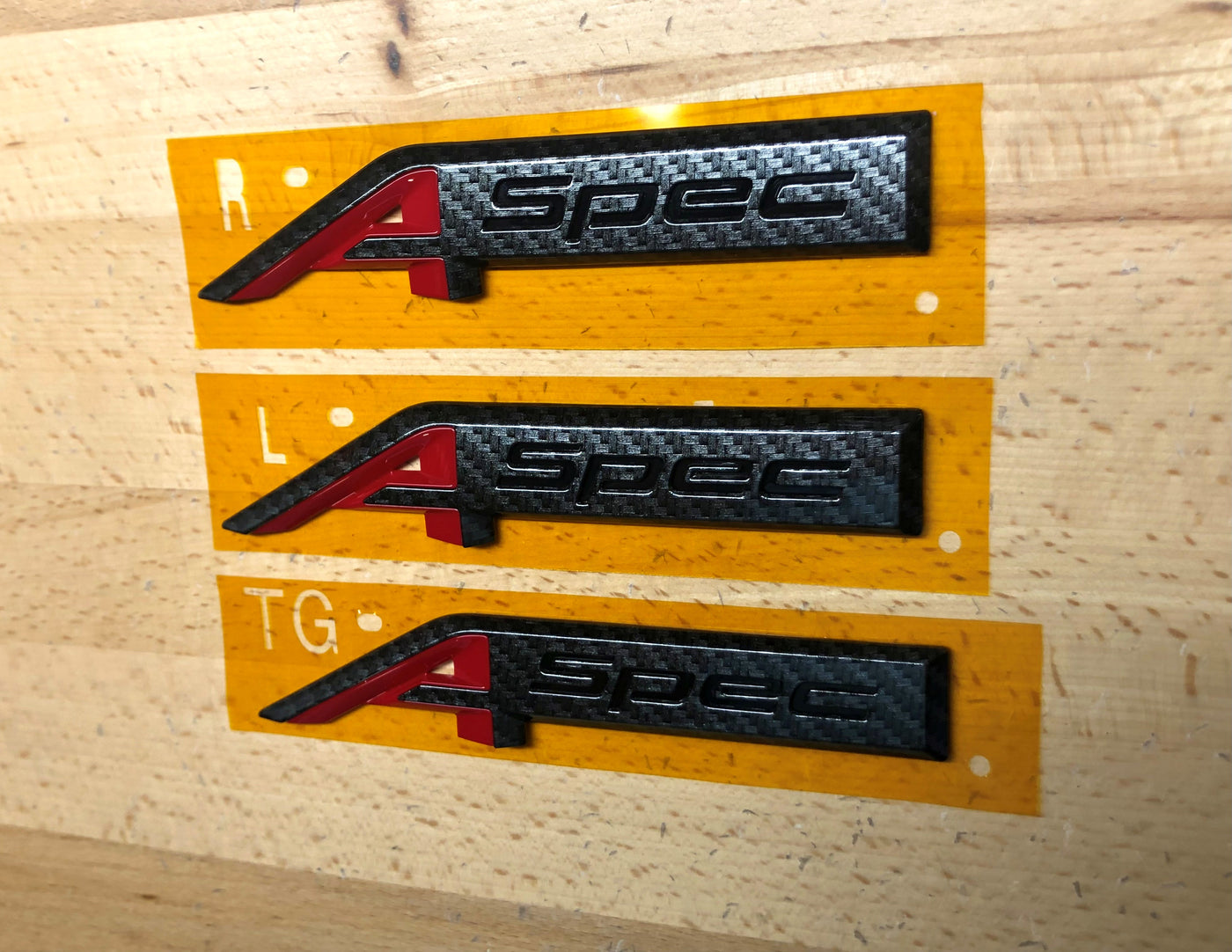 Acura MDX 22-24 Carbon Fiber A-Spec Emblem Set