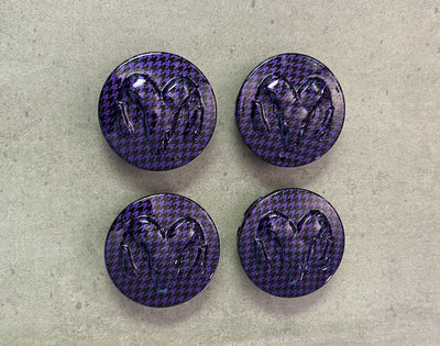 Dodge Ram Purple Houndstooth Wheel Center Cap Set