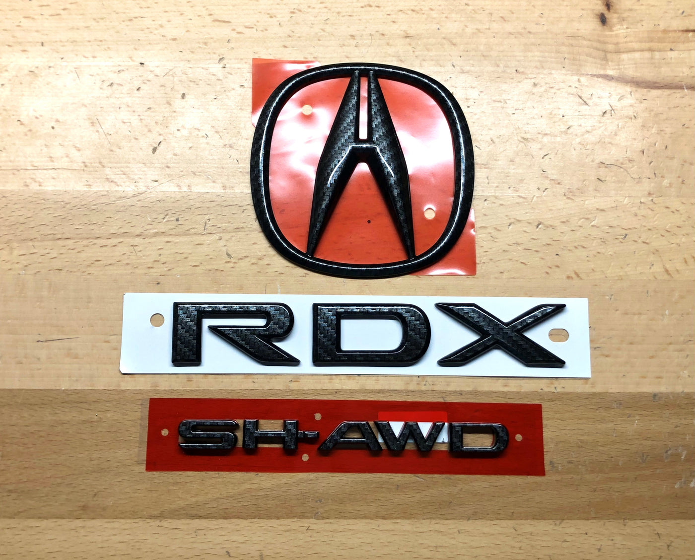 Acura RDX Carbon Fiber Effect Emblem Set 19-24