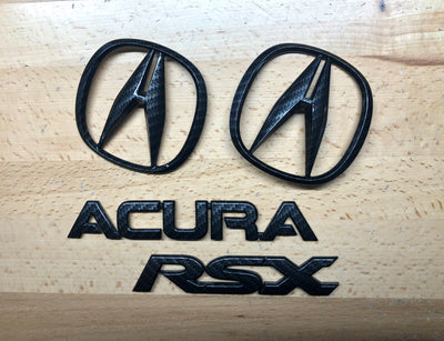 Acura RSX Carbon Fiber Effect Emblem Set