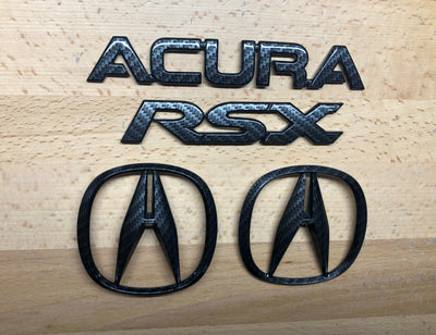 Acura RSX Carbon Fiber Effect Emblem Set