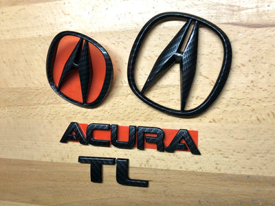 Acura TL 2004-2006 Carbon Fiber Effect Emblem Set