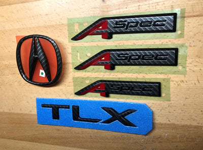 Acura TLX A-Spec 18-20 Carbon Fiber Emblem Set