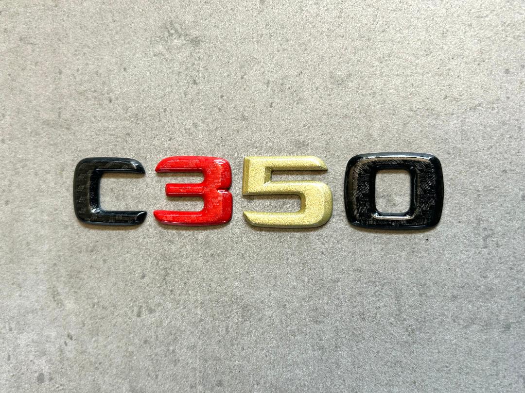 Mercedes C350 W204 German Livery Rear Star & Nameplate