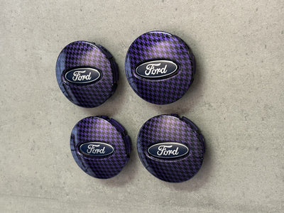 Ford Flex Purple Houndstooth Wheel Center Cap x4 Set OEM