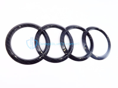 Audi Q7 R8 Carbon Fiber Rings Emblem 2011-2015 Rear Badge Genuine OEM Logo