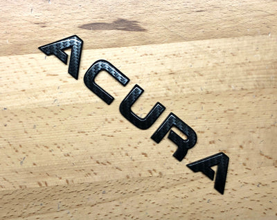 Acura Carbon Fiber Nameplate TL ZDX Letters
