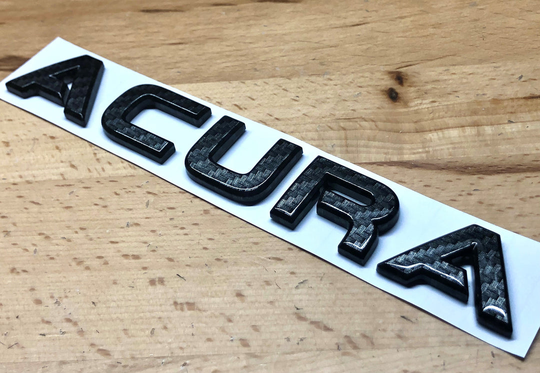 Acura TSX Carbon Fiber Effect Emblem Set 2009-2014 – Deep Blue Chrome