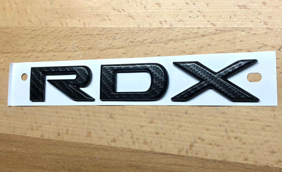 Acura RDX 19-24 Carbon Fiber Nameplate OEM – Deep Blue Chrome