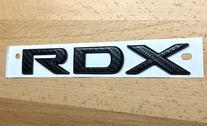 Acura RDX 19-24 Carbon Fiber Nameplate OEM – Deep Blue Chrome
