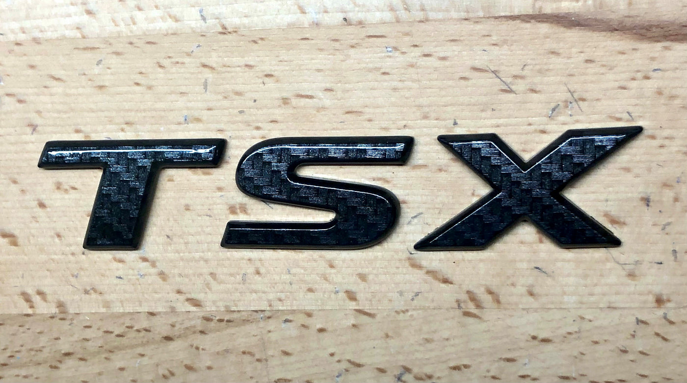 Acura TSX Carbon Fiber Effect Emblem Nameplate