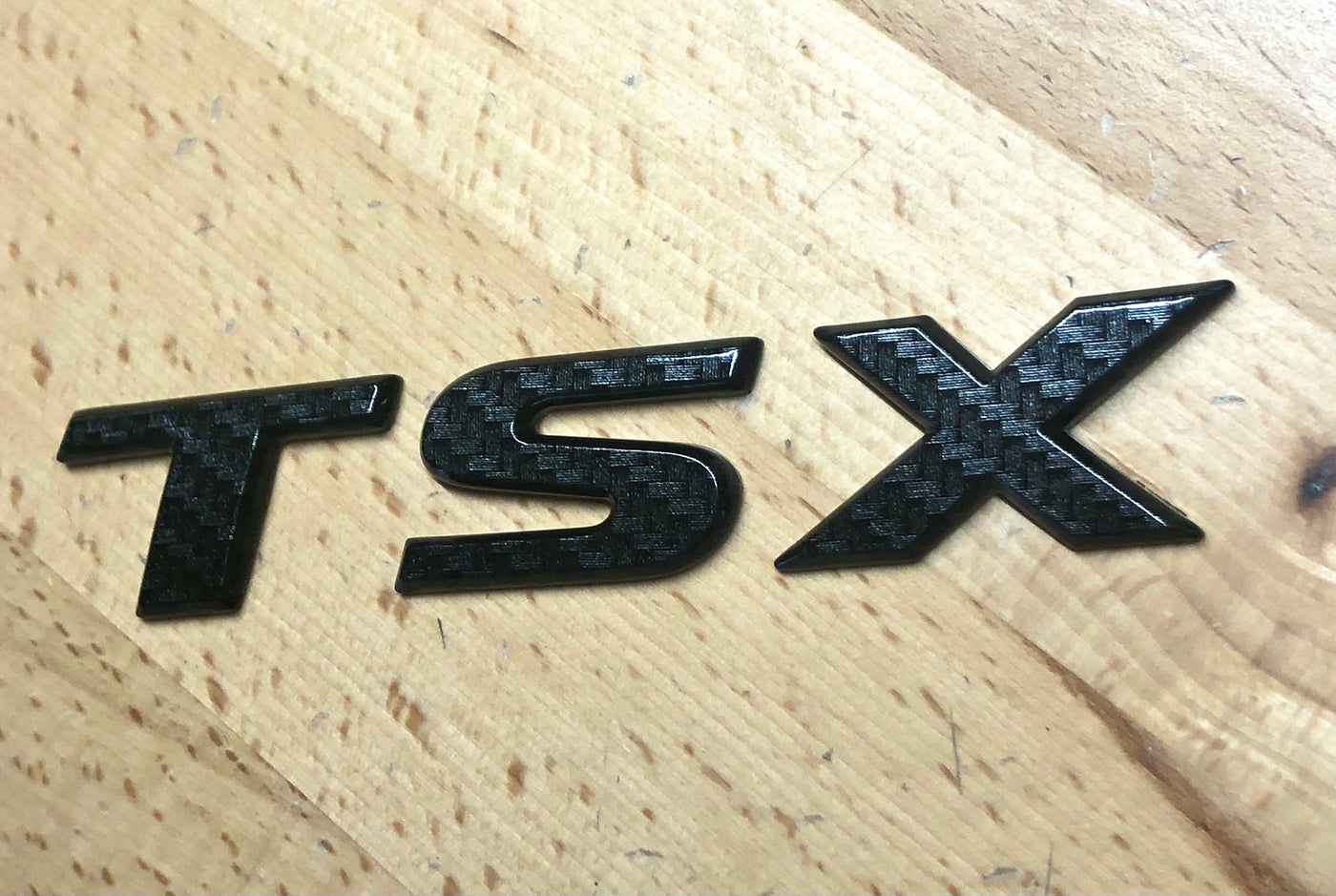 Acura TSX Carbon Fiber Effect Emblem Nameplate