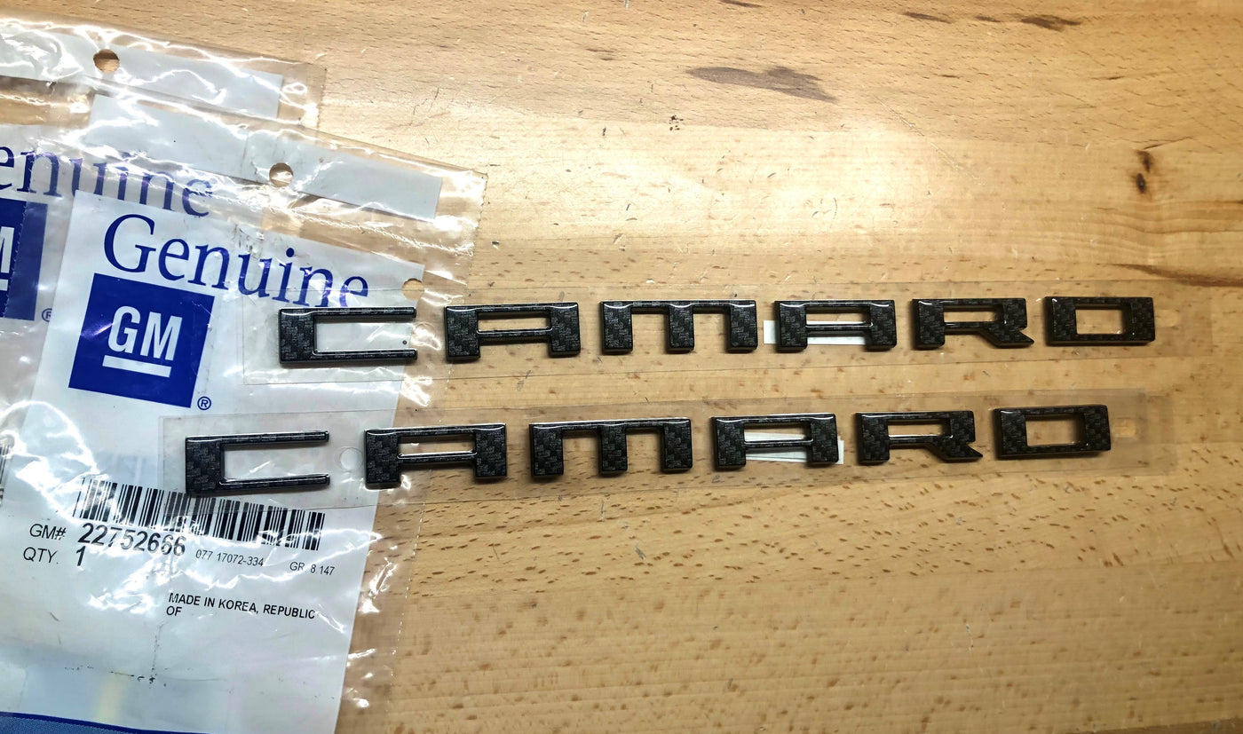 Chevy Camaro Carbon Fiber Effect Nameplates