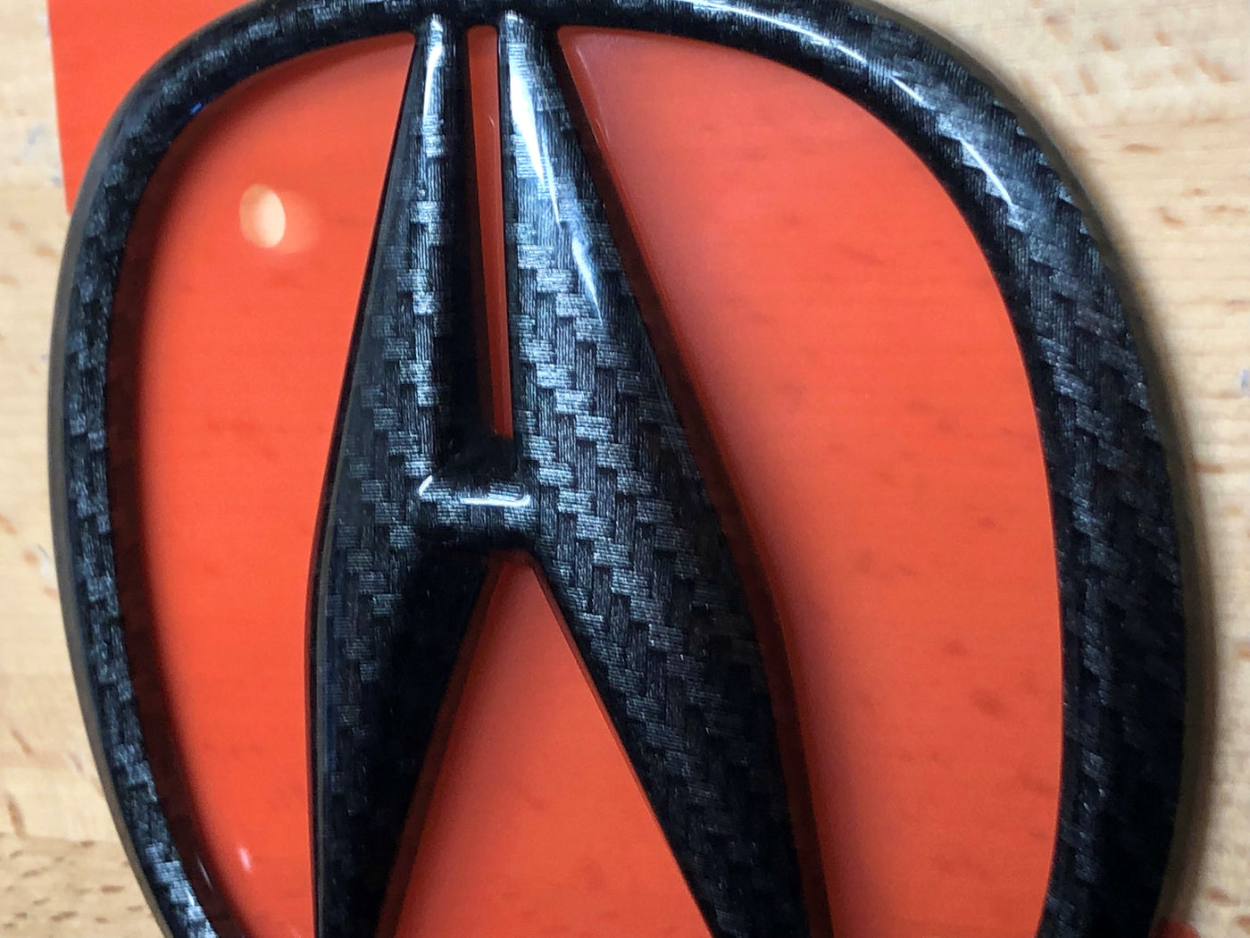 Acura NSX 17-21 Black Carbon Fiber Emblem Set Genuine OEM