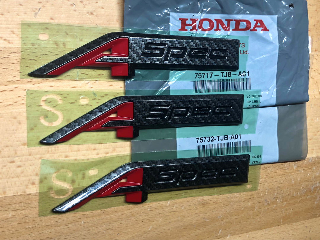 Acura RDX 19-24 Carbon Fiber Effect A-Spec Emblem Set – Deep Blue