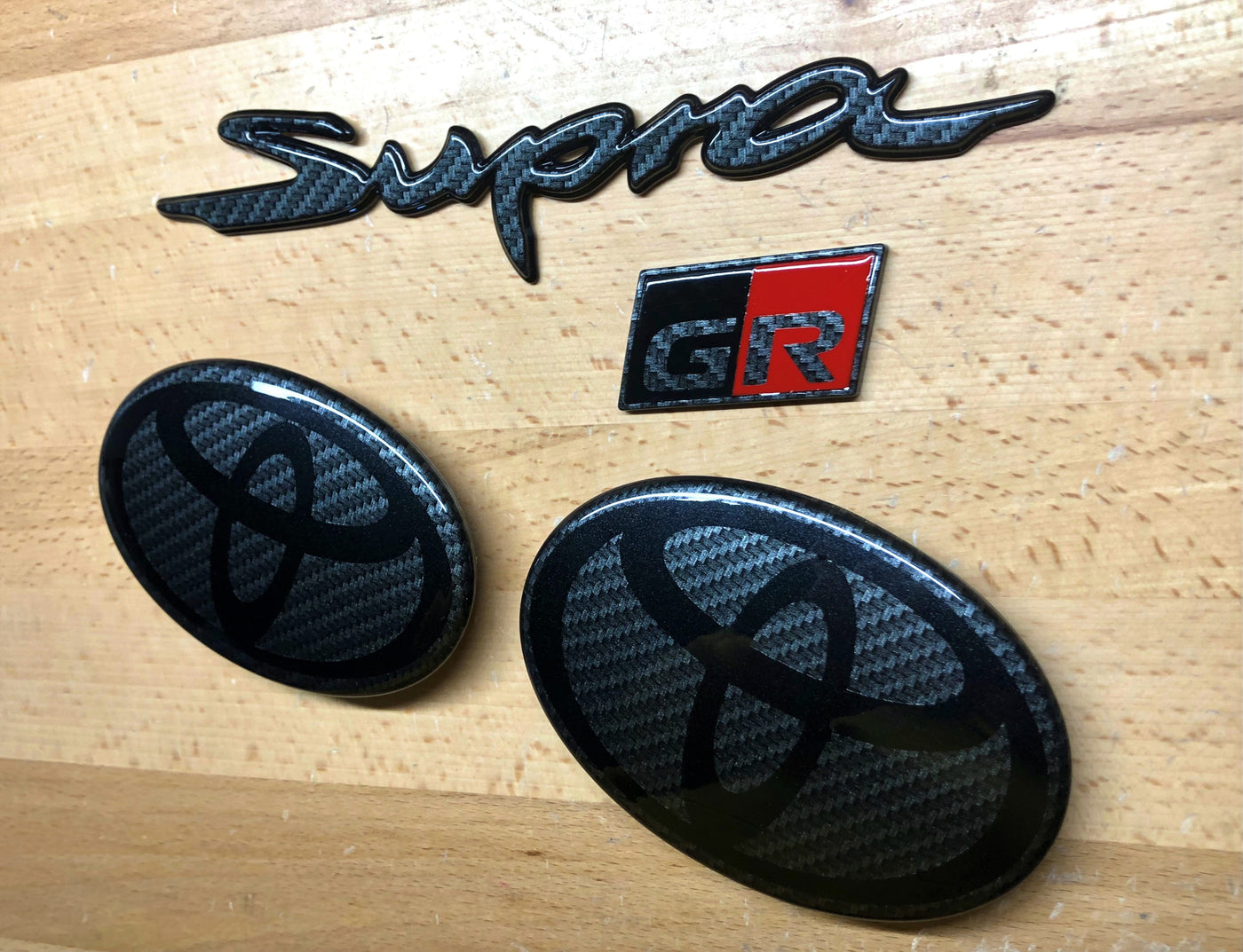 Toyota Supra GR Carbon Fiber Effect Emblem Set A90 A91