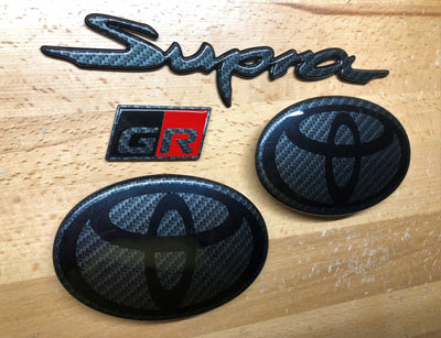 Toyota Supra GR Carbon Fiber Effect Emblem Set A90 A91