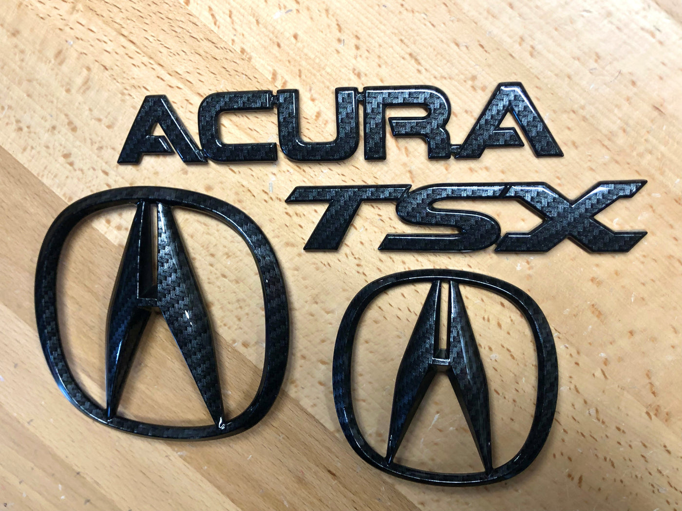 Acura TSX Carbon Fiber Effect Emblem Set 2004-2008
