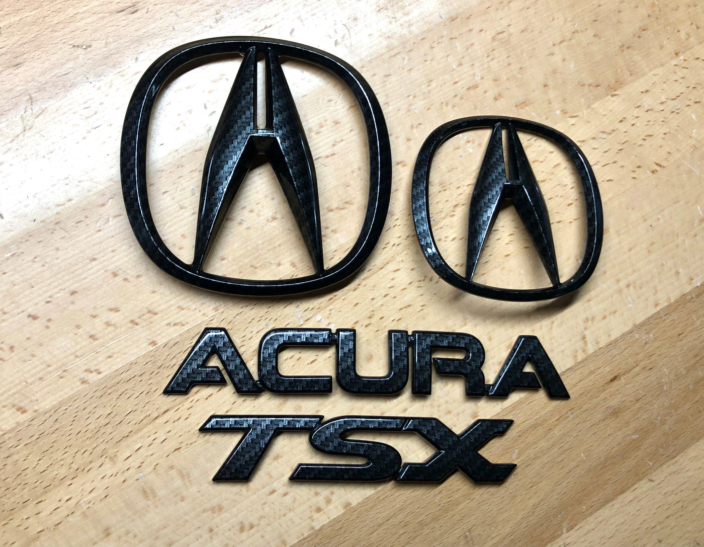 Acura TSX Carbon Fiber Effect Emblem Set 2004-2008
