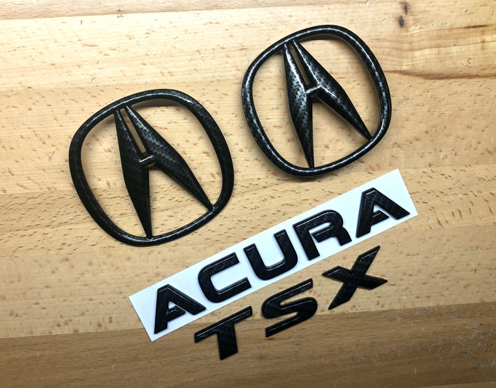 TEM 様　連絡・確認用　custom order Acura TSX Carbon Fiber Effect Emblem Set 2009-2014 – Deep