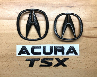 Acura TSX Carbon Fiber Effect Emblem Set 2009-2014