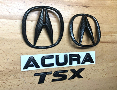 Acura TSX Carbon Fiber Effect Emblem Set 2009-2014