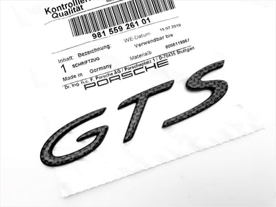 Porsche Boxster Cayman "GTS" Carbon Emblem 15-16