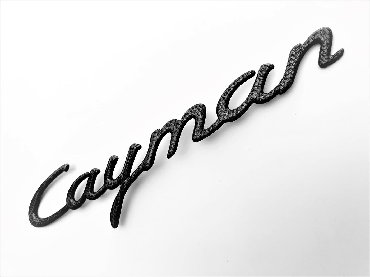 Porsche "Cayman" Carbon Fiber Nameplate 06-12