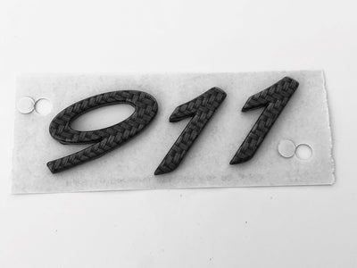 Porsche "911" Carrera Carbon Fiber Emblem