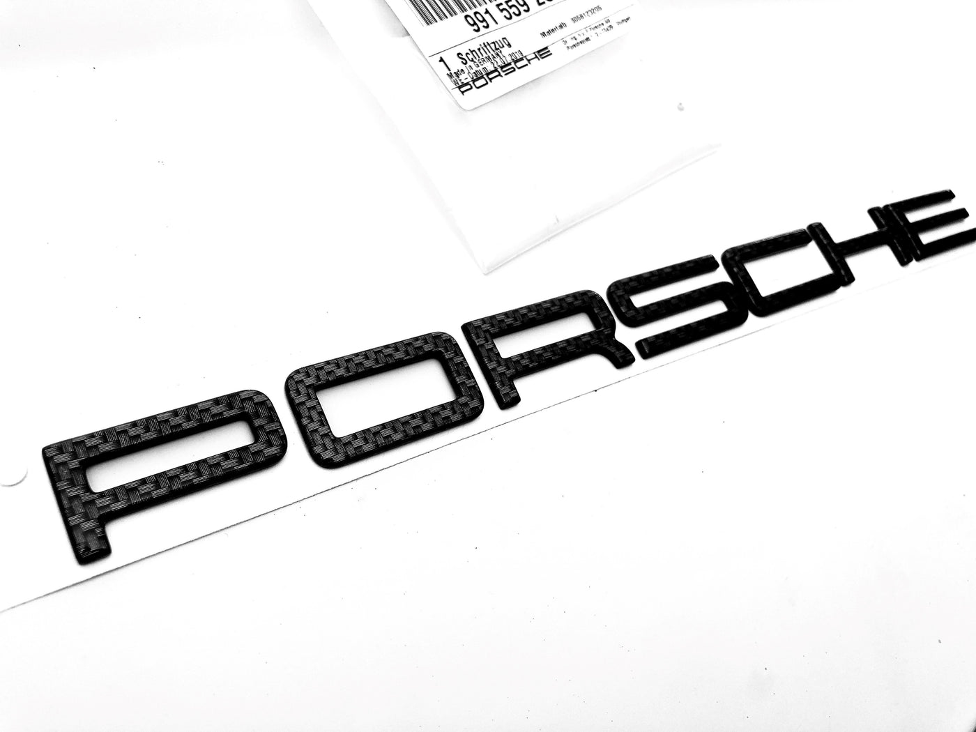Porsche 911 Carbon Fiber Badge "PORSCHE" Nameplate
