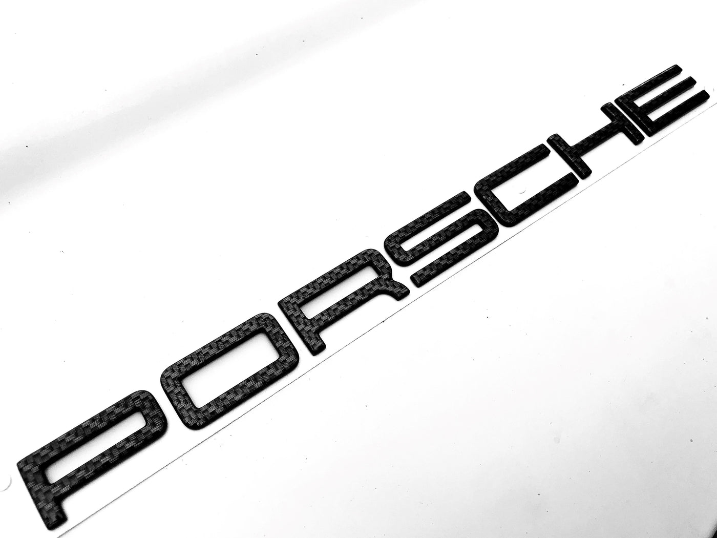 Porsche 911 Carbon Fiber Badge "PORSCHE" Nameplate