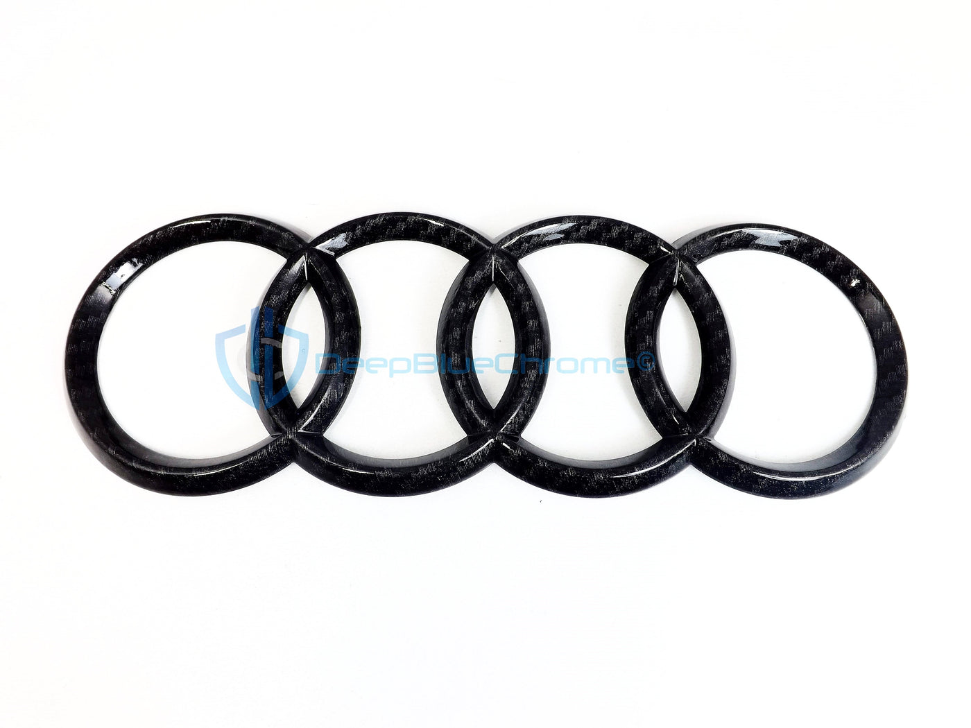 Audi A3 Carbon Fiber Rings 11-13 Rear Trunk Emblem R8 14-15 Front Badge OEM