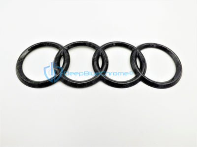 Audi A4 02-08 Black Carbon Fiber Rings Emblem OEM Rear Trunk A3 S4 RS4 Badge Logo