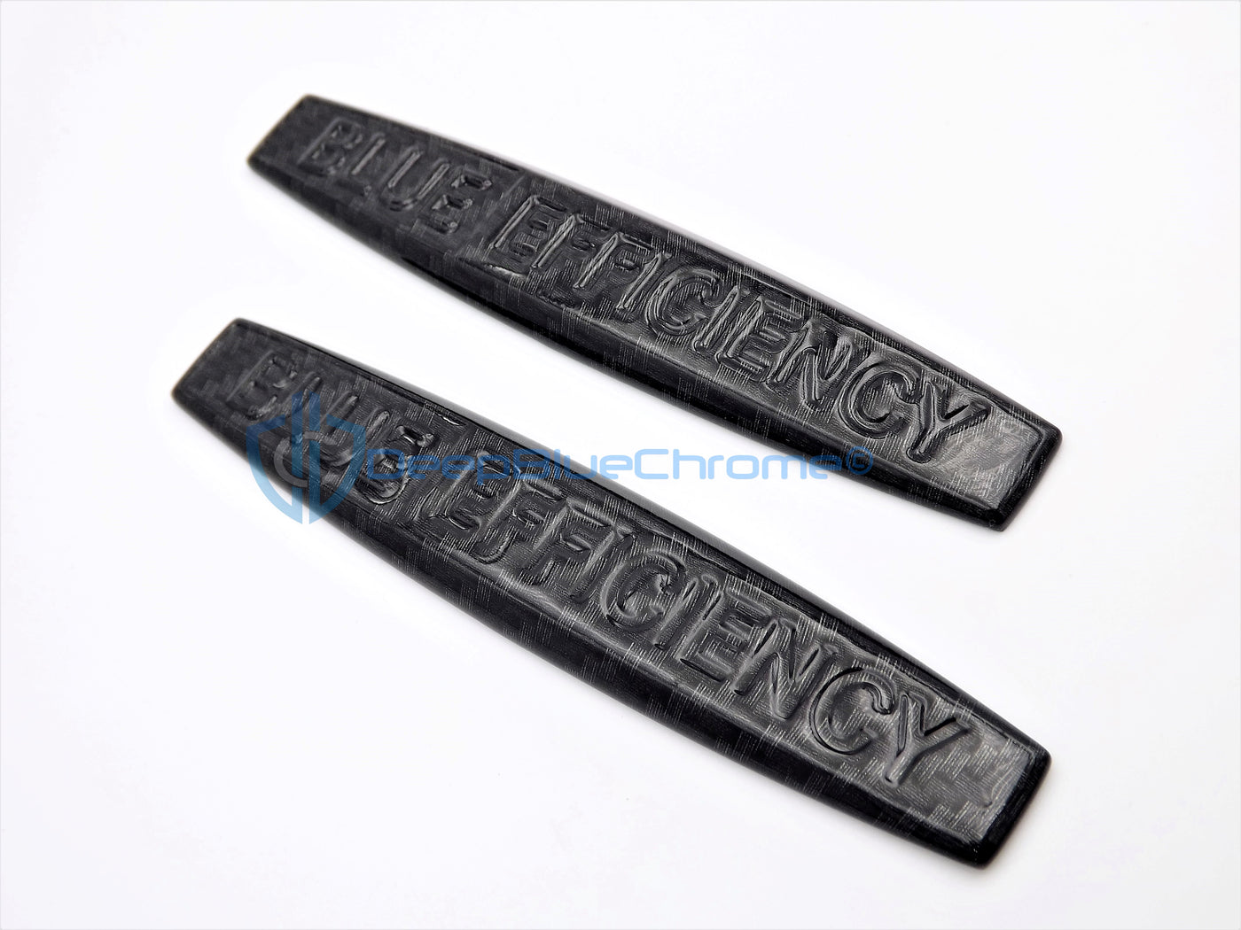 MB C-Class CL E GL ML S Carbon Fiber "Blue Efficiency" Emblems x2 OEM Fender Badges