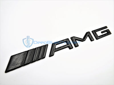 MB C CL E S SL Carbon Fiber AMG Emblem Rear Trunk Badge Genuine OEM Nameplate