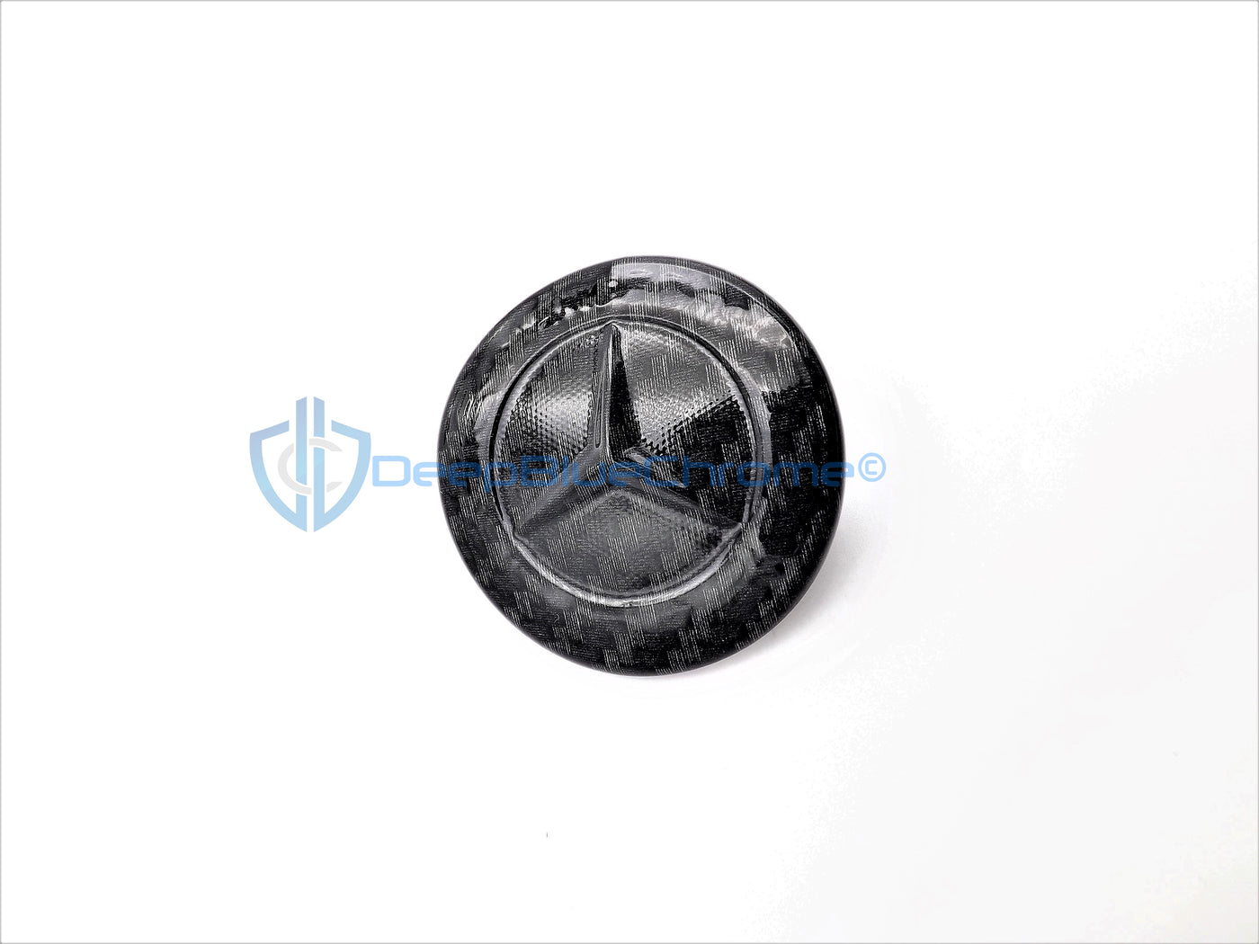 MB C-Class Carbon Fiber Front Grille Shell Emblem OEM Star Logo Badge W204 C63 AMG