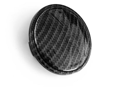 VW Black Carbon Fiber Wheel Center Caps Set of 4 OEM